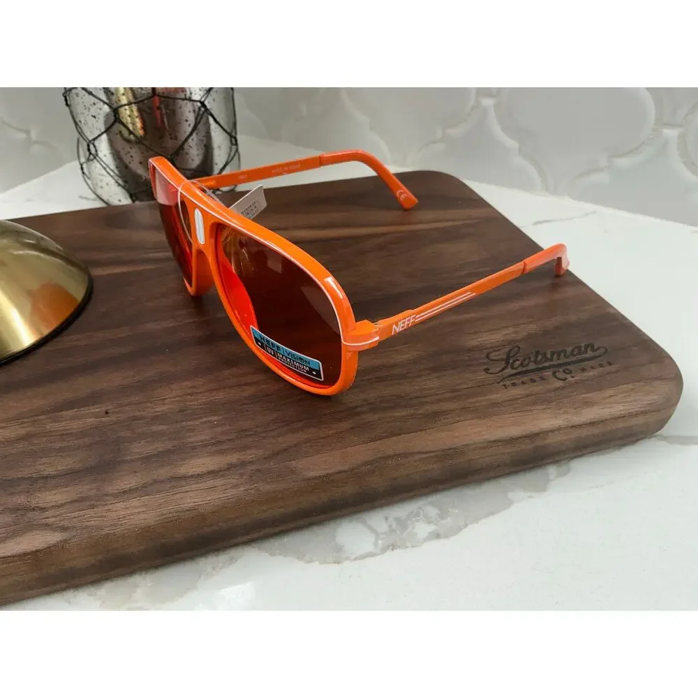 Neff Malibu Sunglasses Orange Frame Orange Lenses UV Protection Lifestyle